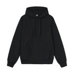 stussy back applique hoodie black