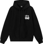 stussy dice hoodie black