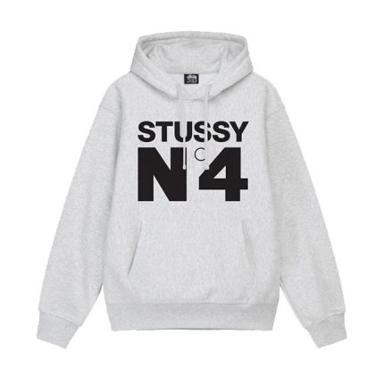 stussy n4 hoodie grey