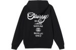 stussy world tour hoodie black