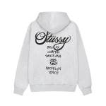 stussy world tour hoodie white