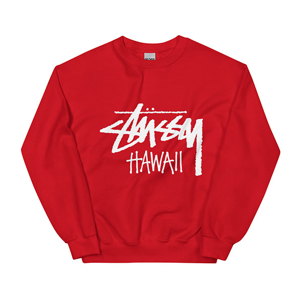 Stussy Hawaii Sweatshirt red