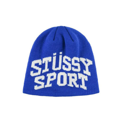 Stussy Sport Jacquard Skullcap Beanie blue