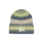 Stussy Spray Stripe Cuff Beanie green